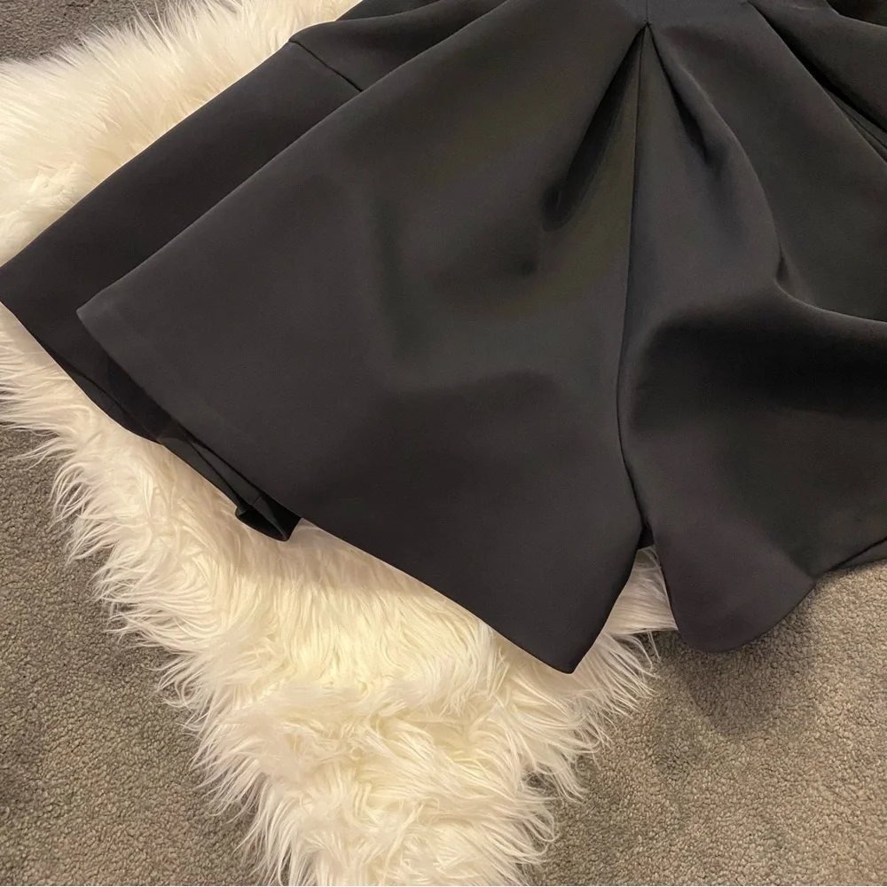 Elegant Black Strapless Formal Romper - Picture 2 of 7